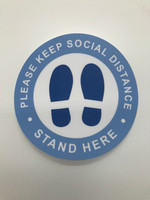 RUGGED Social Distancing Floor Decal Sticker - Thick Rip-proof