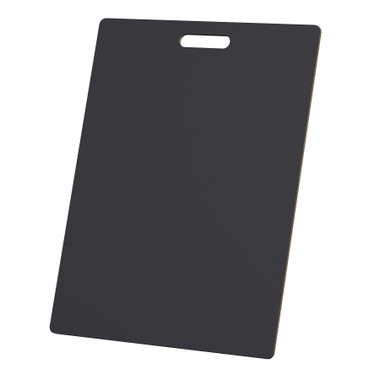McColl Display Solutions' stock black 18" x 24" tile sample boards are in stock and ready to ship. Popular and durable black vinyl substrate has a slight texture to allow for more effective adhesion of samples. Boxed in cartons of twenty for those who need quick and easy sample boards for immediate shipment. Durable Sturdy 1/4" MDF with smart-looking rounded corners and a comfortable 4" wide by 1" high handle at top center.