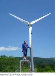 ANTARIS 7.5 kW Smart!wind 7.5 Combination Water Heating grid connected Wind Turbine Package