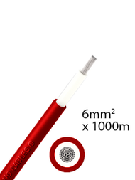 6mm2 single-core DC cable 1000m - Red