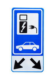 Charging sign with arrows 40 x 80cm
