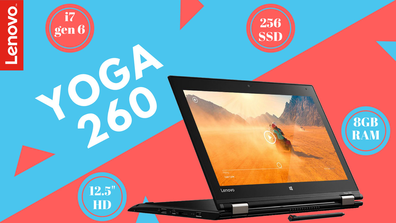 Lenovo Yoga 260 - Core i7-6500U - 256GB mSATA SSD - KelsusIT