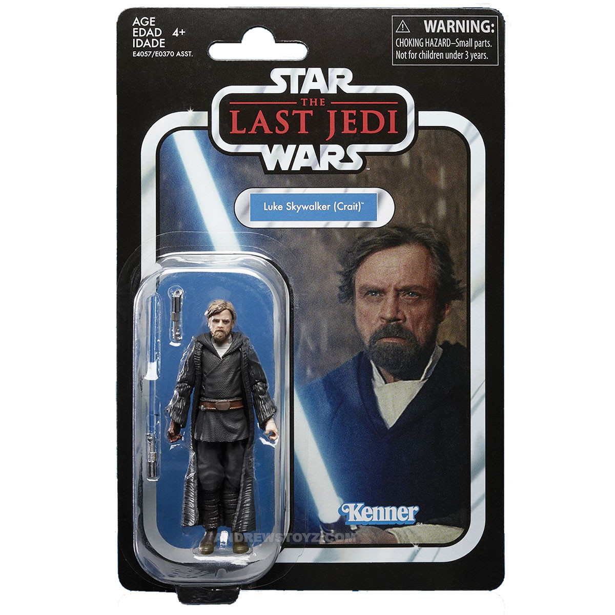 Star Wars Vintage Luke Skywalker Crait Action Figure Hasbro