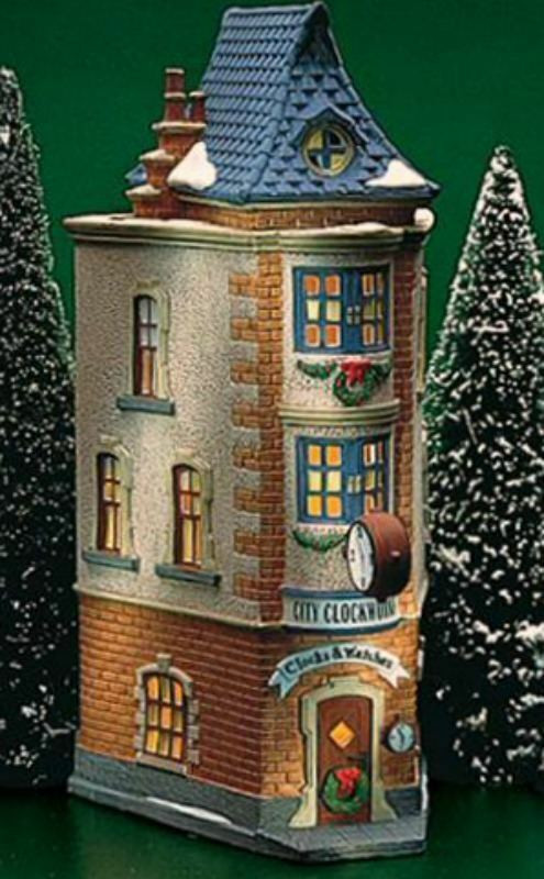 CITY CLOCKWORKS 1 OF 3 UPTOWN SHOPPES # 55313 DEPT 56 RETIRED Christmas in  City - Broughton Traditions
