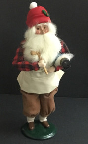 WORKING SANTA HOLDING TOY SOLDIER 1992 BYERS CHOICE LTD