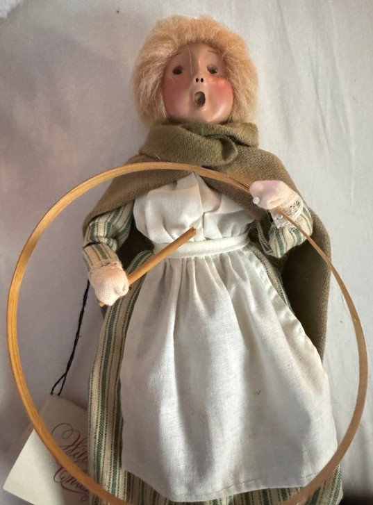 WILLIAMSBURG BLONDE GIRL HOLDING VINTAGE HOOP