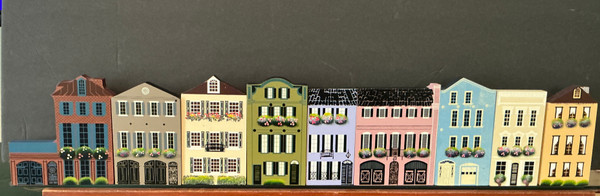 RAINBOW ROW SET OF 9 VINTAGE 1990 HANDWRITTEN