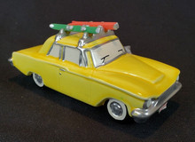 HEADING FOR THE HILLS # 54897 YELLOW RETIRED SNOW VILLAGE ACCESSORY  Dept 56