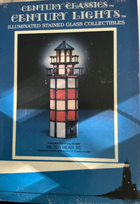 HILTON HEAD ISLAND SC STAINED GLASS LIGHTHOUSE # 40017