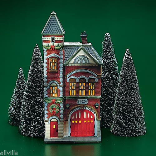 Red Brick Fire Station 55360 Retired Christmas in the City Dept 56 -  Broughton Traditions