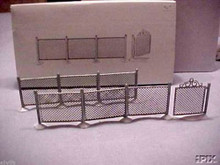 CHAIN LINK FENCE & GATE Dept 56 Snow or Heritage Village - great with slot cars