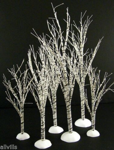 WINTER BIRCH TREE # 52636 SET OF 6 DEPT 56 - Broughton Traditions