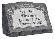 Upright Grave Markers | Single Upright | Bahama Blue