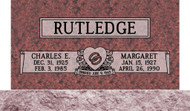Grave Marker | Double Upright | Wausau Red