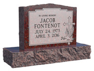Upright Grave Markers | Single Upright | Imperial Red