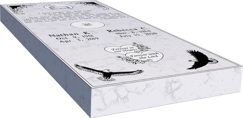 Ledgers/Cremation | Full Ledger | White Marble