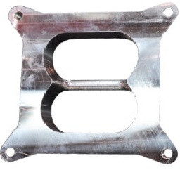 ST4150-2AL Street Sweeper carb spacer for dual plane intakes without a notch/cutout in the plenum divider.