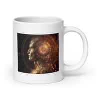 AI "Human Fractal" White glossy mug