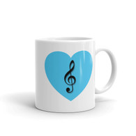 Mug - Blue Heart Treble