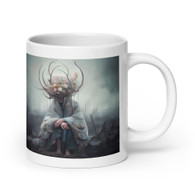 AI "MYSTIC MONK" White glossy mug