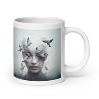 AI "LADY BIRD" White glossy mug