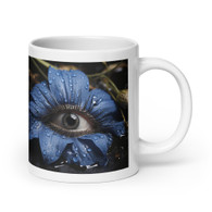 AI "EYE FLOWER" White glossy mug