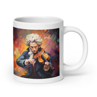 "The Violinist" White glossy mug