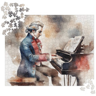 Mozart AI "Water Paint" Jigsaw puzzle