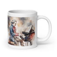 Mozart AI "Water Paint" White glossy mug
