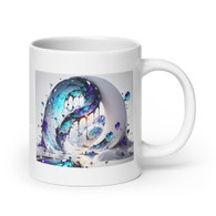 AI "Liquid Paint" White glossy mug