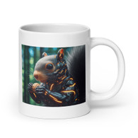 AI "Robo Squirrel" White glossy mug