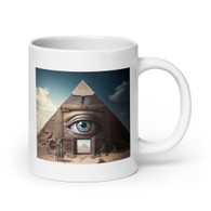 AI "Temple Eye" White glossy mug