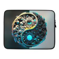 AI "Gold Blue Yin Yang" Laptop Sleeve