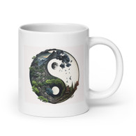 AI "Nature 4 Yin Yang" White glossy mug