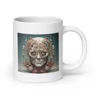 AI "Mech Head" White glossy mug