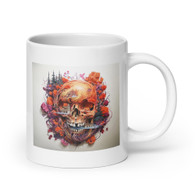 AI "Scenic Skull" White glossy mug