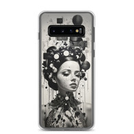 AI "Lady Puzzled" Clear Case for Samsung®