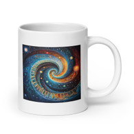 AI "Cosmic Spiral" White glossy mug