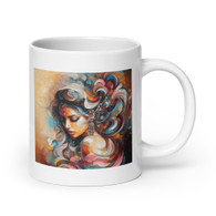 AI "Lady Pastel" White glossy mug
