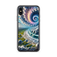 AI "Fractal Wind" Clear Case for iPhone®