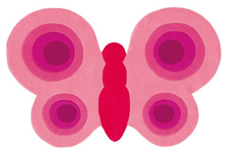 Kids Rugs - Pink Butterfly 130x90cm