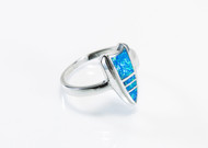 Arrowhead-Shape Inlaid With Lab-Created Opal