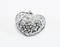 Heart-Shaped Cubic Zirconia with Rhodium-Plating