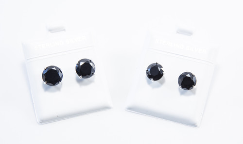 9MM and 10MM Black Cubic Zirconia