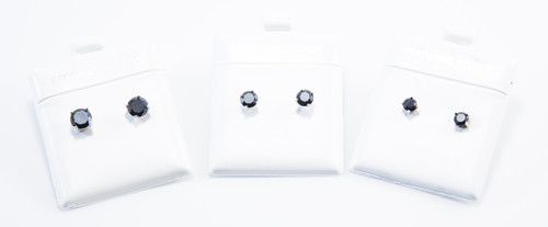 Round Brilliant Cut Black Cubic Zirconia