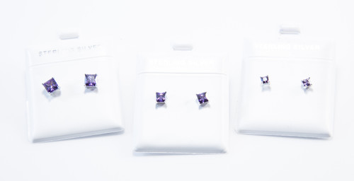 Princess Cut Purple Cubic Zirconia