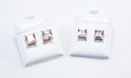 Large Princess Cut Pink Cubic Zirconia