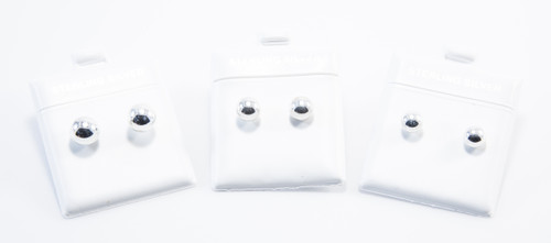 Sterling Silver Ball Studs 