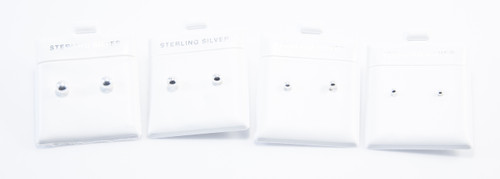 Sterling Silver Ball Studs