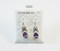 Genuine Oval-Shaped Amethyst Earrings with Traditional Balinese Design
